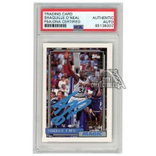 Shaquille O'Neal 1992-93 Topps Autograph Rookie Card #362 PSA/DNA (Light Blue)