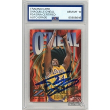 Shaquille O'Neal 1996-97 Skybox Z Force Autograph Card #114 PSA/DNA 10