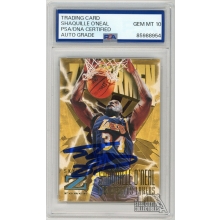 Shaquille O'Neal 1996-97 Skybox Z Force Autograph Card #187 PSA/DNA 10