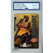 Shaquille O'Neal 1997-98 Skybox Z Force Zupermen Autograph Card #196 PSA/DNA 10