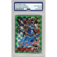 Shaquille O'Neal 2014-15 Panini Donruss Elite Dominator Autograph Card #45 /999 PSA/DNA (Blue)