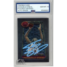 Shaquille O'Neal 1994-95 Topps Finest Collegiate Best Auto Card PSA/DNA 10 (Light Blue)
