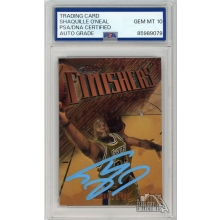 Shaquille O'Neal 1997-98 Topps Finest Finishers Auto Card PSA/DNA 10 (Lt. Blue)