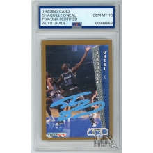 Shaquille O'Neal 1992-93 Fleer Rookie Autograph Card #401 PSA/DNA 10 (Lt. Blue)