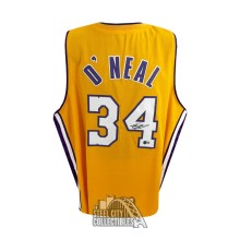 Shaquille O'Neal Autographed Los Angeles Custom Gold Basketball Jersey - BAS