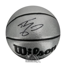 Shaquille O'Neal Autographed Platinum Wilson Basketball - BAS