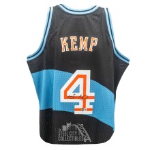 Shawn Kemp Autographed Cleveland Mitchell & Ness Black Basketball Jersey (Large) - BAS