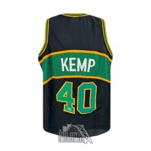 Shawn Kemp Autographed Seattle Custom Black Basketball Jersey - BAS
