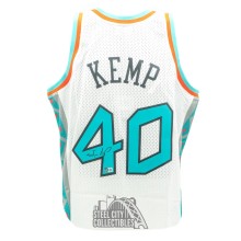 Shawn Kemp Autographed All Star Mitchell & Ness White Basketball Jersey (Large) - BAS