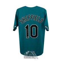 Gary Sheffield Autographed Florida Custom Teal Baseball Jersey - BAS