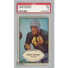 Jerry Shipkey 1953 Bowman Football Card #82 PSA 5 EX