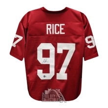 Simeon Rice Autographed Arizona Custom Red Football Jersey - BAS