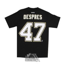 Simon Despres Pittsburgh Penguins Reebok NHL Home Black Name & Number Shirt