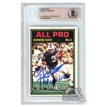 OJ Simpson 1974 Topps "The Juice" Autograph Card #130 BAS