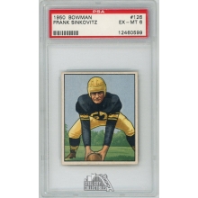 Frank Sinkovitz 1950 Bowman Football Rookie Card #126 PSA 6 EX-MT