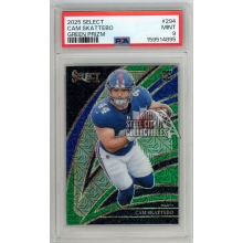 Cam Skattebo 2025 Panini Select Green Prizm Club Level Rookie Card #294 1/5 PSA 9