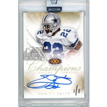 Emmitt Smith 2016 Panini Honors 2014 Immaculate Super Bowl Autograph Card #4 1/1