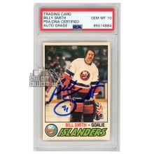 Billy Smith 1977-78 O-Pee-Chee Autograph Card #229 PSA/DNA 10