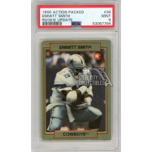Emmitt Smith 1990 Action Packed Rookie Update Card #34 PSA 9