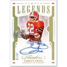 Emmitt Smith 2021 Panini Flawless Collegiate Campus Legends Autograph Card #CLS-ES 10/10