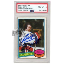 Billy Smith 1980-81 Topps Autograph Card #60 PSA/DNA 10