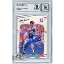 John Smoltz 1988 Fleer Update XRC Rookie Autograph Card #U-74 BAS 10