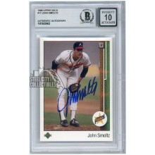 John Smoltz 1989 Upper Deck Rookie Autograph Card #17 BAS 10