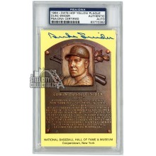 Duke Snider Autographed Hall of Fame Plaque Postcard - PSA/DNA