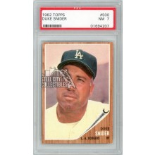 Duke Snider 1962 Topps Baseball Card #500 PSA 7