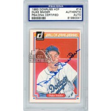 Duke Snider 1983 Donruss Hall of Fame Heroes Autograph Card #14 PSA/DNA