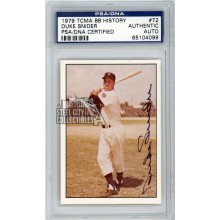 Duke Snider 1979 TCMA Baseball History Autograph Card #72 PSA/DNA