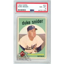 Duke Snider 1959 Topps Card #20 PSA 8 NM-MT