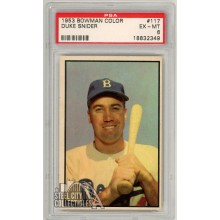 Duke Snider 1953 Bowman Color Card #117 PSA 6 EX-MT