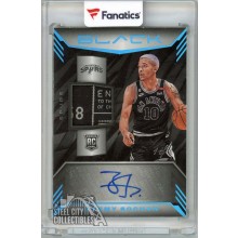 Jeremy Sochan 2022-23 Panini Black Rookie Tag Patch Autograph Card #RMA-JSC 1/1
