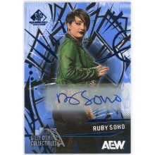 Ruby Soho 2025 Upper Deck AEW SP Game Used Blue Autograph Card #73