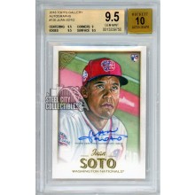 Juan Soto 2018 Topps Gallery Rookie Autograph Card #126 BGS 9.5