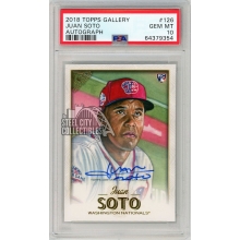 Juan Soto 2018 Topps Gallery Autograph Rookie Card #126 PSA 10
