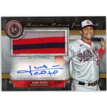 Juan Soto 2020 Museum Momentous Material Jumbo Patch Autograph Card JPA-JSO 5/15