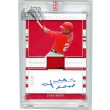 Juan Soto 2020 Panini National Treasures Holo Silver Patch Auto #TMS-JS 07/10