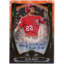 Juan Soto 2019 Tribute Iconic Perspectives Orange Autograph Card #IP-JS 5/25