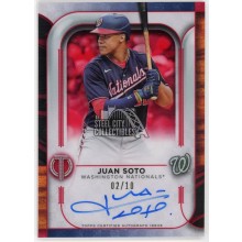 Juan Soto 2022 Topps Tribute Red Autograph Card #TA-JS 02/10