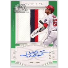 Juan Soto 2020 Topps Definitive Green Relic Autograph Card #ARC-JS 15/25