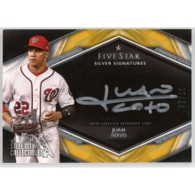 Juan Soto 2019 Topps Five Star Silver Signatures Gold Auto Card #SS-JS 02/10