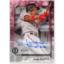 Juan Soto 2019 Topps Tribute Red Autograph Card #TA-JS 02/10