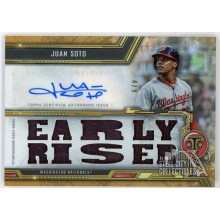 Juan Soto 2020 Topps Triple Threads Gold Triple Patch Auto Card #TTAR-JSO1 4/9