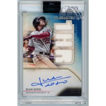 Juan Soto 2020 Topps Luminaries Home Run Kings Blue Patch Autograph Card #HRKAR-JS 02/10