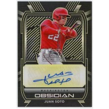 Juan Soto 2021 Panini Chronicles Obsidian Yellow Auto Card #O-JS 05/10