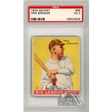 Tris Speaker 1933 Goudey Card #89 PSA 3 VG