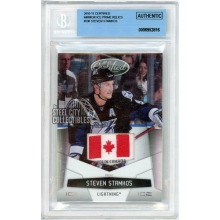 Steven Stamkos 2010-11 Panini Certified Canada Flag Logo Patch Card #130 1/1 BGS Authentic