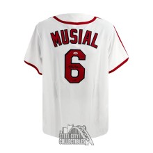 Stan Musial 3630 Autographed St Louis Cardinals Cooperstown Collection Baseball Jersey - PSA/DNA (L)
